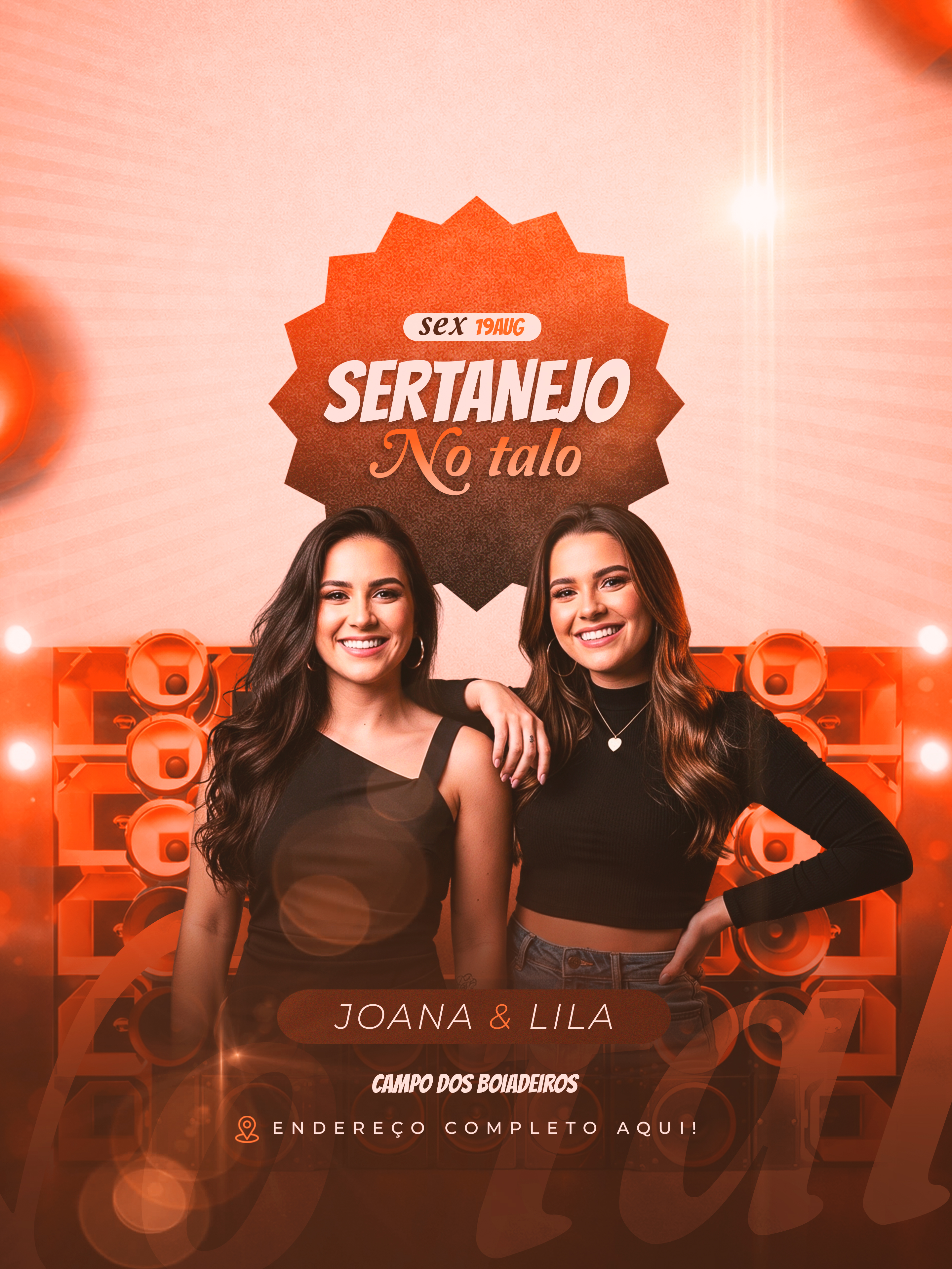 Flyer Sertanejo no Talo - Template PSD Editável no Photoshop
